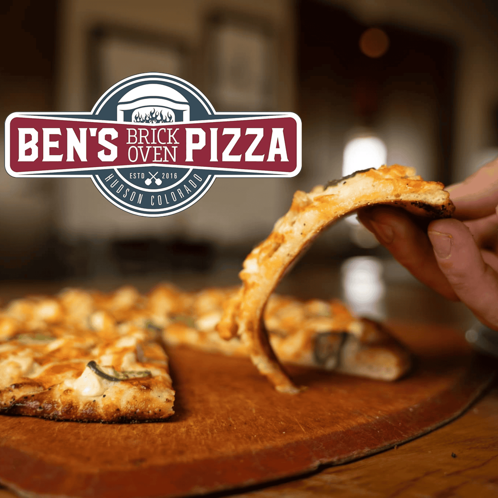 Ben's Brick Oven Pizza Logo – Established 2016 Hudson Colorado